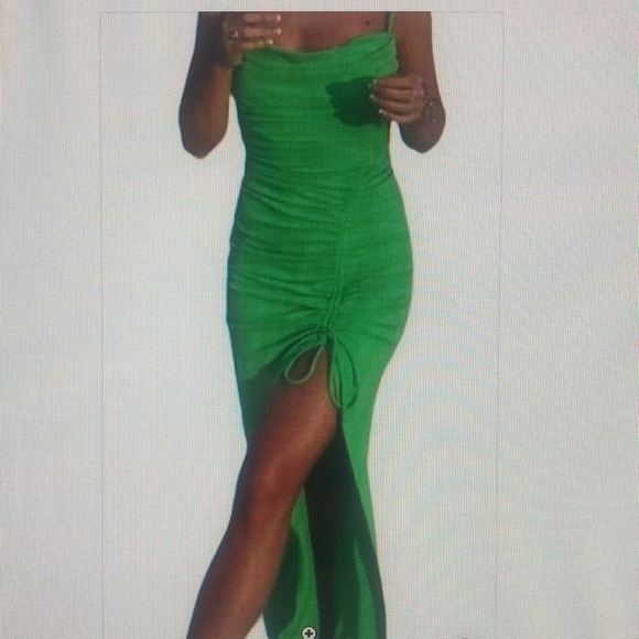 Zara Bright Maxi dress women’s Size L Green #Prom #SpecialOccasion#Vacation - Picture 5 of 10